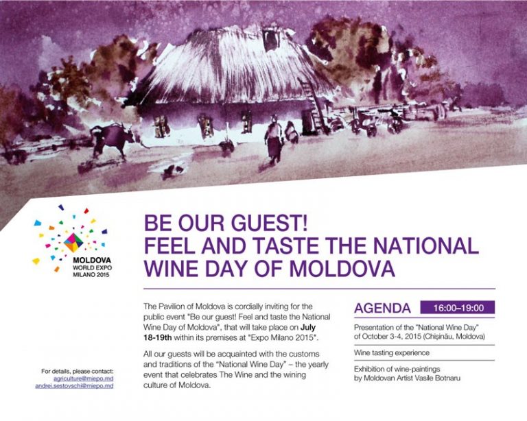 Ziua națională a vinului din Moldova la Expo Milano 2015