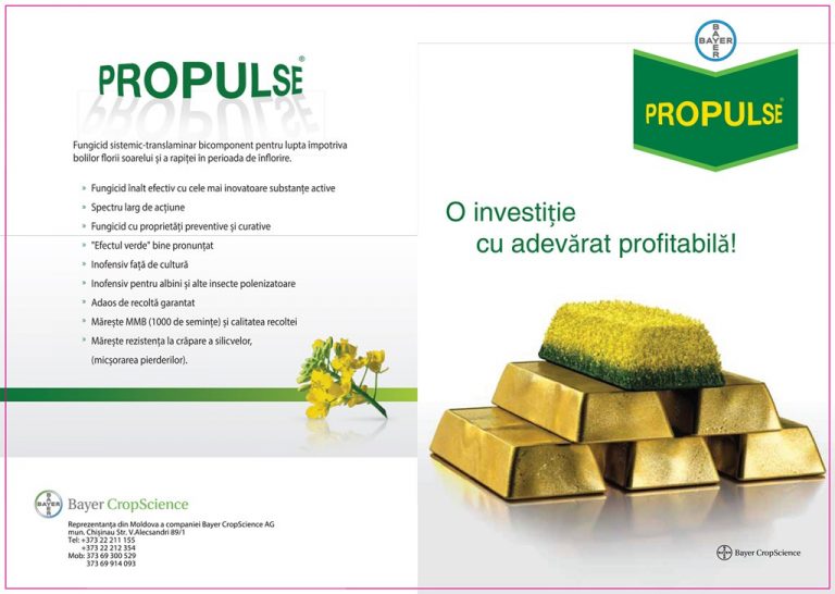 Propulse – fungicid sistemic împotriva bolilor la floarea soarelui şi rapiţă în perioada de înflorire