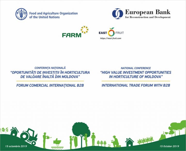 Înregistrați-vă la conferința „Oportunități de investiții în horticultura de valoare înaltă din Moldova” și Forumul Comercial Internațional B2B