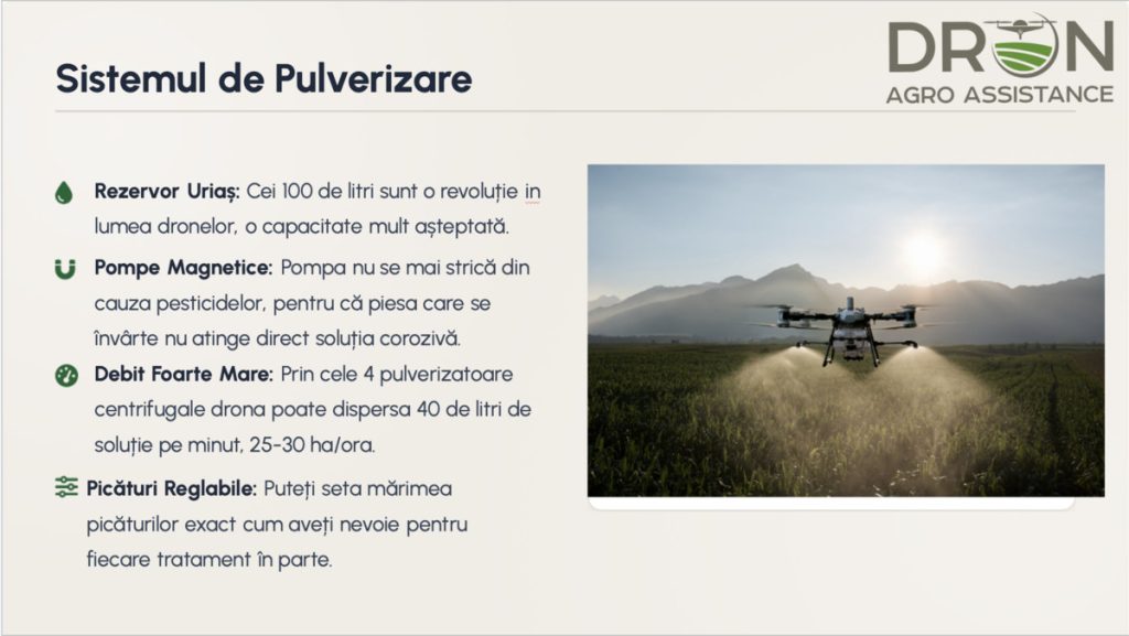 drona pulverizatoare centrifugale