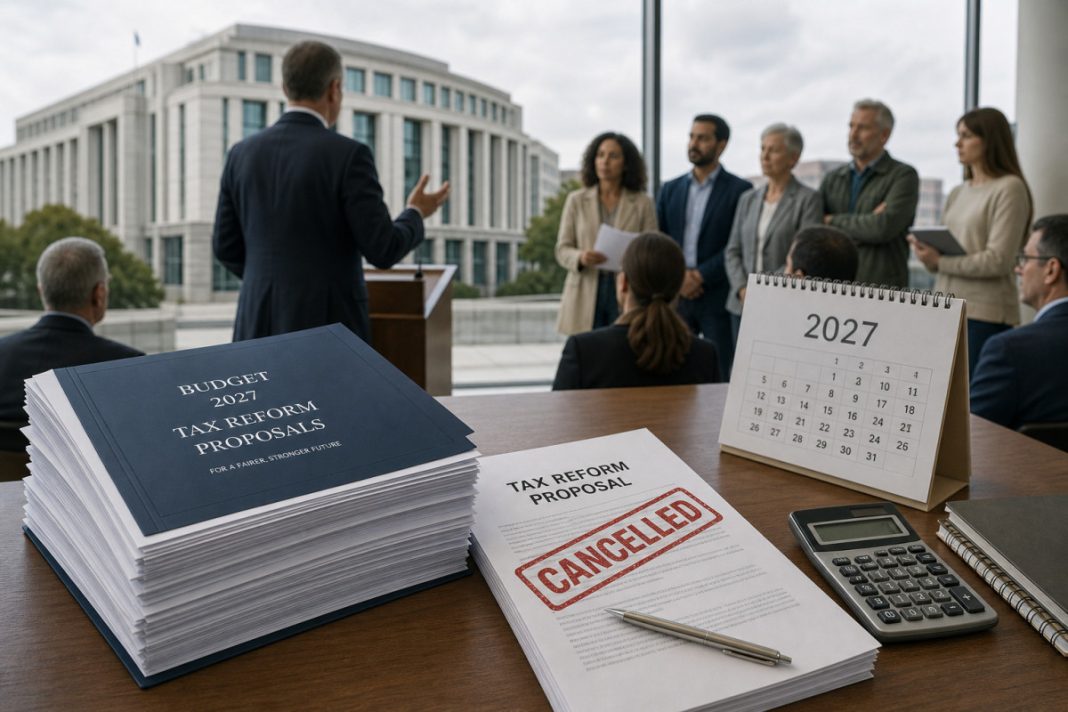 Propunere de reformă fiscală anulată, cu bugetul 2027 și o ședință de prezentare în fundal